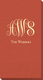 Fancy Script Monogram with Text Guest Towels Image 3 of 3